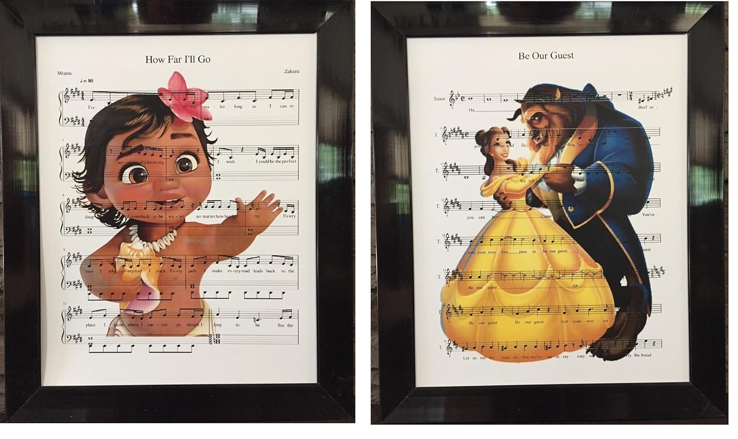 Amazoncom Moana And Beauty And The Beast Movie Set Of 2 Music