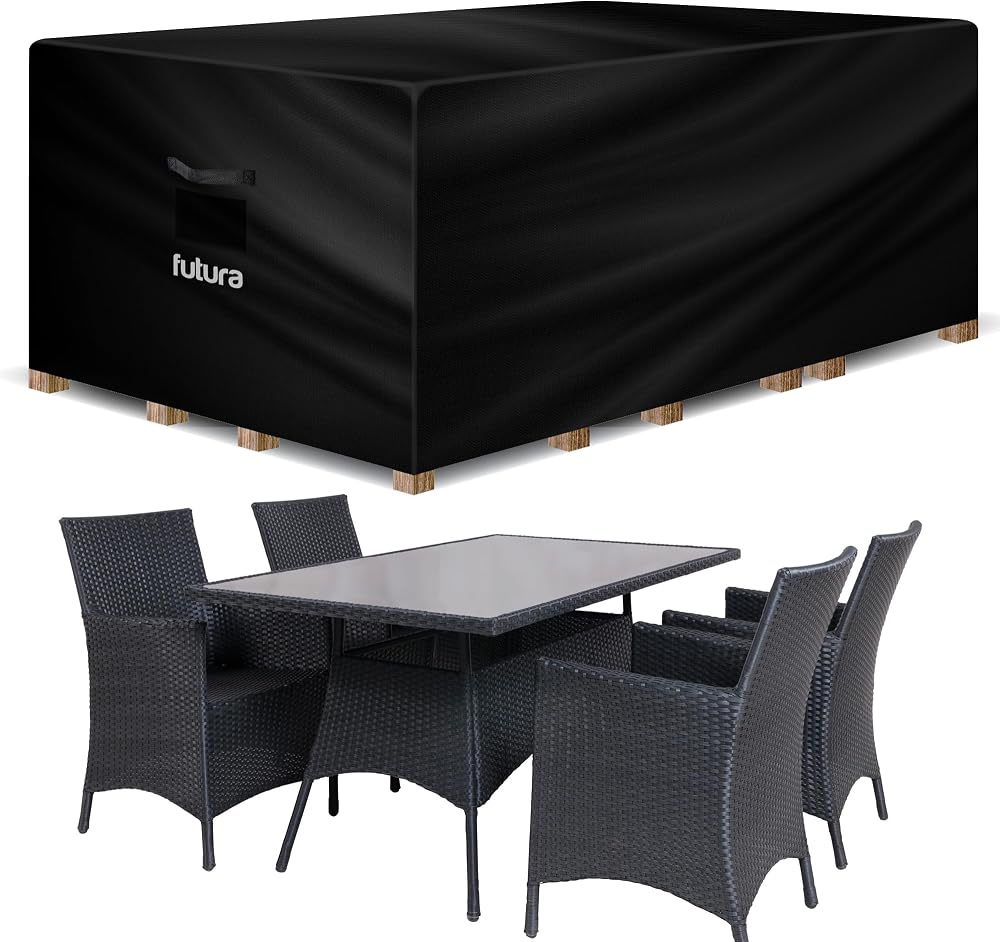 Futura Premium Rectangular Garden Furniture Cover 180x120x74cm 600D UV