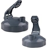 Flip Top to Go Lids Replacement for Nutribullet Blender Parts Accessories | Dark Gray Replacement Lids for Nutribullet Cups: 18 oz Short, 24 oz Tall &amp; 32 oz Colossal Cups