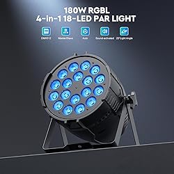 200 W Stage Par Lights, RGBL 4-in-1 LED Par Can