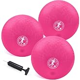 Yelaonen 10 Inch Kickball Playground Ball Dodgeball Balls 4 Square Balls | 3Pack Dodge Balls for Kids, Kickballs Handball for Indoor Outdoor Games, Includes Pump
