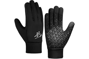 AOTOW Kids Winter Running Glove Cold Weather Touchscreen Warm Gloves for Hiking Biking Glove for Childrens 4-12 Year Old