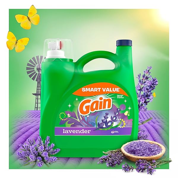 GAIN + AROMA BOOST LIQUID LAUNDRY DETERGENT LAVENDER SCENT 107 LOADS 154 FL OZ HE COMPATIBLE