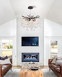 Modern Tree Branch Crystal Chandelier Luxury Black