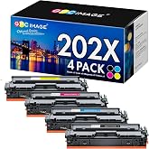 GPC Image Compatible 202X Toner Cartridge Replacement for HP 202X 202A CF500X CF500A to use with LaserJet Pro MFP M281fdw M254dw M281cdw M281 M281dw M280nw Toner Printer (Black Cyan Magenta Yellow)