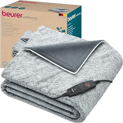 Beurer HD 75 Nordic Grey Electric Blanket 180 x 130 cm 6 Temp Settings