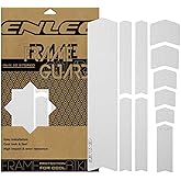 ENLEE Bike Frame Protection Tape, Non-Yellowing Transparent Bike Frame Protection Kit, Clear Honeycomb PVC Anti-Scratch Protector for MTB/Road/Gravel Bike' Top/Down Tube, Chain Guard, Fork, 11PCS