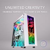 Mars Gaming MC-ART White ATX Gaming PC Case Double Glass Drawable ARGB view 3