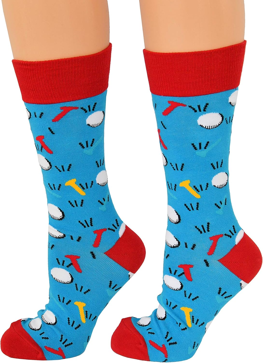 ARAD Novelty Golf Socks for Men and Women, Crazy Sports