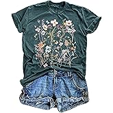 Be Kind Shirt Women Let Kindness Bloom Shirt Vintage Flower T-Shirts Cute Floral Summer Casual Short Sleeve Tops