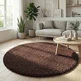 Abaseen Shaggy Rug Modern Living Room Extra Large 160x230 cm Brown view 7