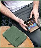 TiMOVO 6-7 Inch Kindle Sleeve Case Bodhi Green Premium Material view 6