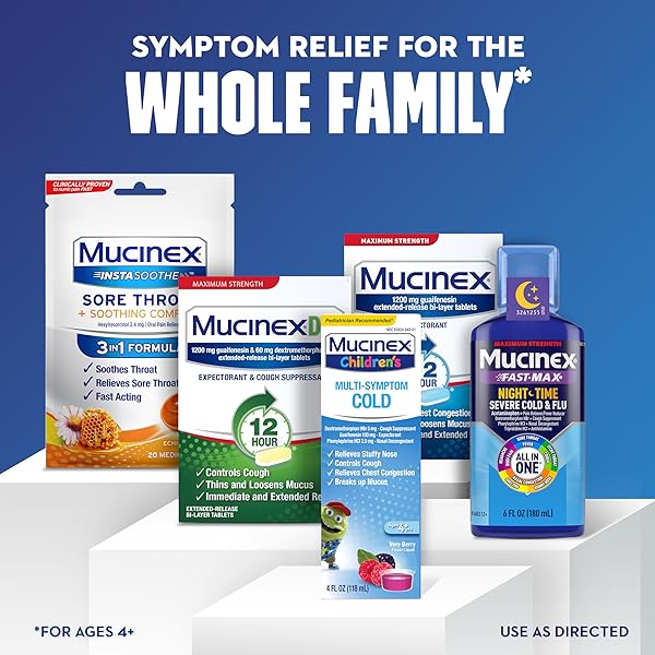 MUCINEX CHILDREN’S MULTI-SYMPTOM COLD MEDICINE, KIDS COUGH MEDICINE, MUCINEX KIDS MEDICINE/DECONGESTANT WITH DEXTROMETHORPHAN HBR, GUAIFENESIN, PHENYLEPHRINE HCL, VERY BERRY FLAVOR LIQUID, 4 FL OZ