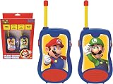 LEXIBOOK Super Mario Walkie-Talkies 120m Range Belt Clip Blue Red TW12NI view 2