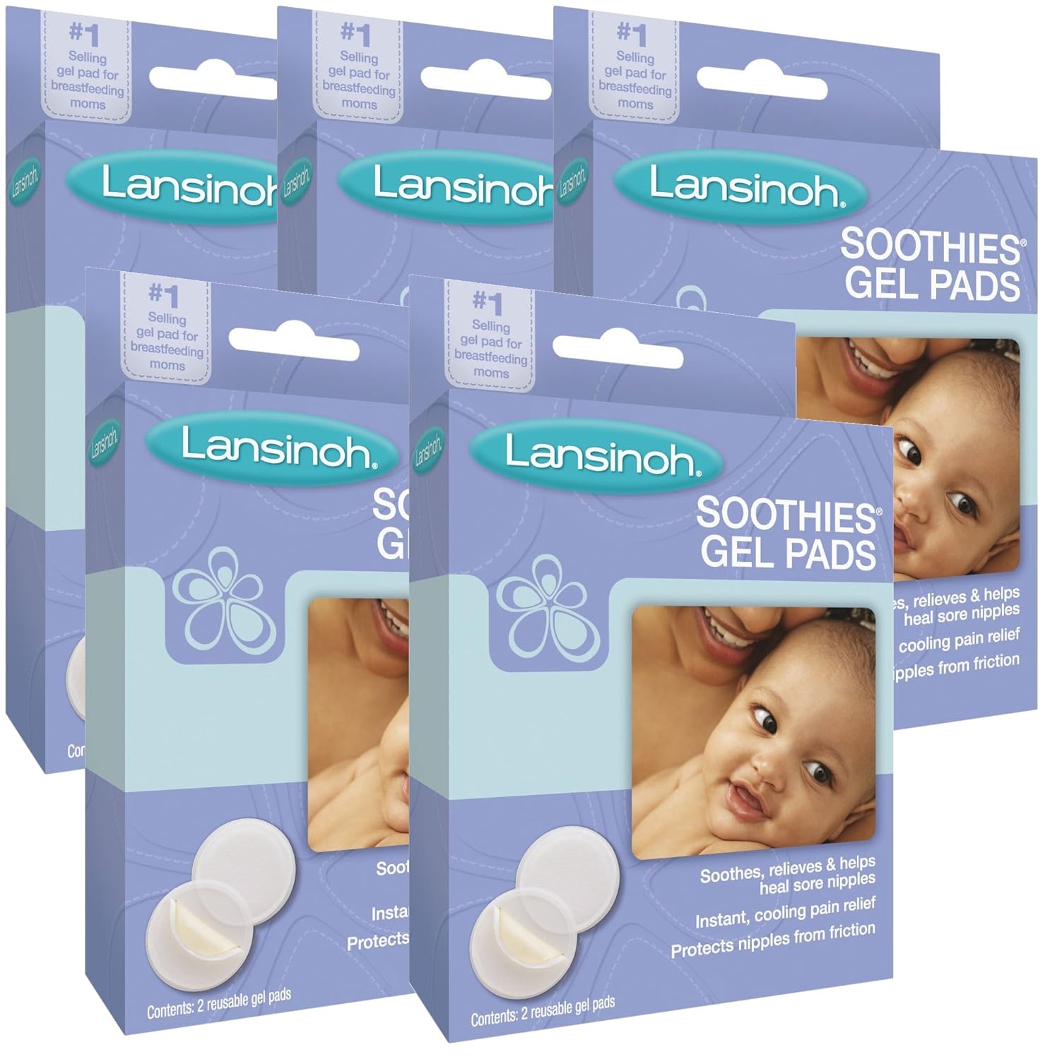 10 Count Lansinoh Laboratories Soothies Gel Pads Breastfeeding Nursing Pads