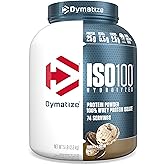 Dymatize ISO100 Protein Powder, 100% Whey Isolate, Cookies &amp; Cream | 25g Protein, Hydrolyzed, Fast-Absorbing, Supports Muscle Health, 5.5g BCAAs, Gluten-Free, 74 Servings, 5 lb