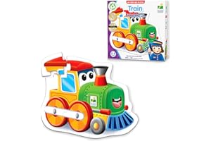 THE LEARNING JOURNEY INTERNATIONAL The Learning Journey: My First Big Vehicle Floor Puzzle – Train- Toddler Puzzles & Gifts for Boys & Girls Ages 2 Years and Up, Multicolor