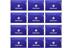 Faylapa 12Pcs Mini Empty First Aid Bag, 9.44x5.90 inches Travel Pouch Bag for Travel, Home, Office, Car, Camping, Outdoor (Bag Only)