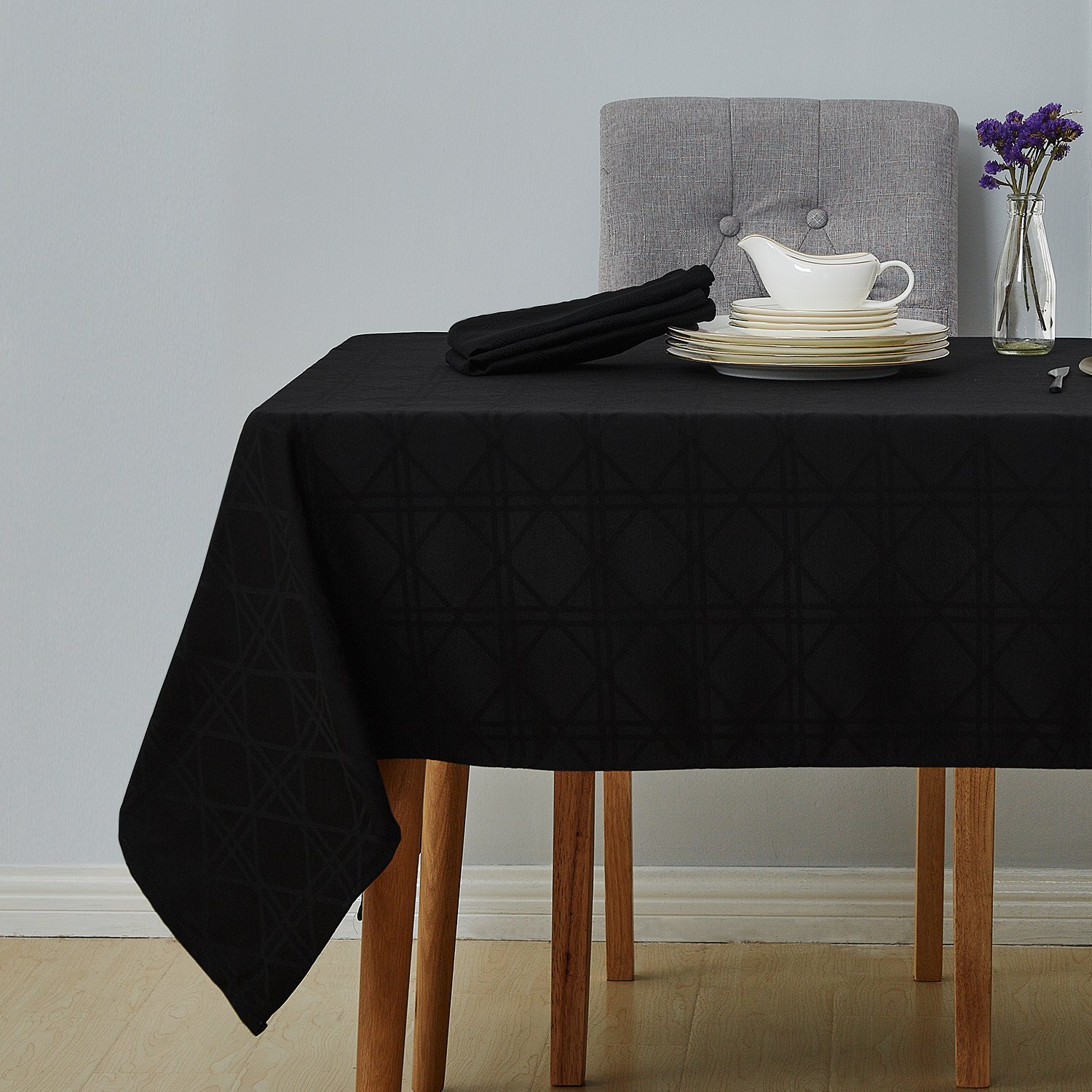 Best table cloth damask black 120