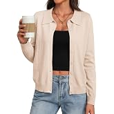 YZEGGO Lightweight Cardigan Sweaters for Women Long Sleeve Lapel Collar Top | Lapel Collar Button Down Cardigans, Dressy Business Casual Outfits, 2026 Fall Fashion, Teacher Daily Wear