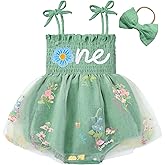 HONGTEYA Baby Girl 1st Birthday Outfit Girl First Birthday Clothes One Year Old Gifts Romper Tulle Summer Newborn Dress