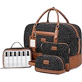 Wogarl Weekender Bags for Women Large Overnight Bag Weekend Travel Duffel Bag Carry on Shoulder with Shoe Compartment Toiletry Bag for Travel Business Gym