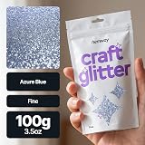 Hemway Azure Blue Fine Glitter 100g for Resin Nails Crafts view 2