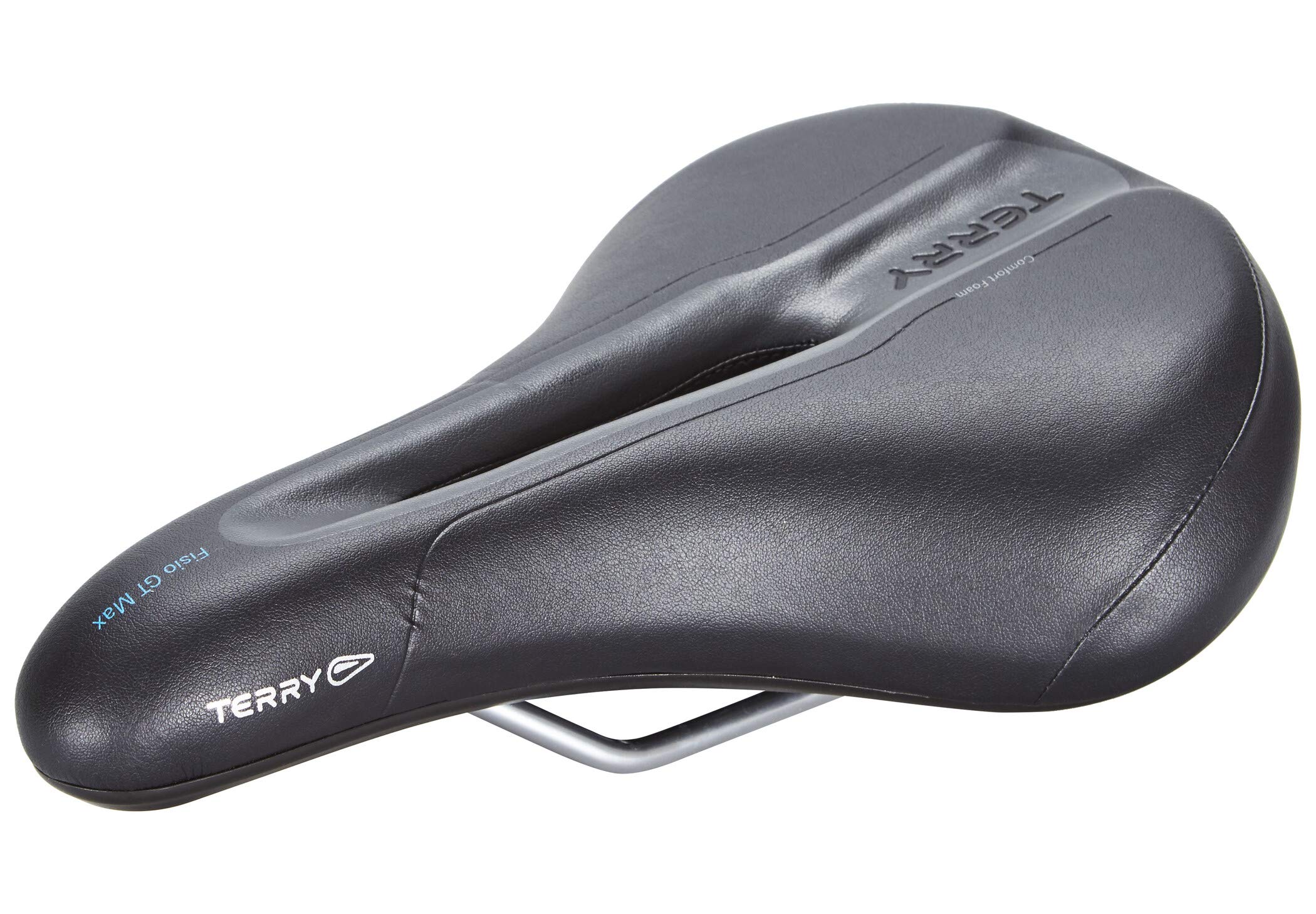 Terry Fisio GT Max Men Saddle with Light FeC Steel Frame and DuraLux Microfibre Outer Material in Black, Seat Width: 12 cm - 15 cm, 423 001 68