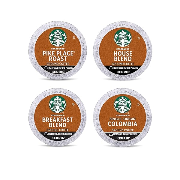 STARBUCKS K-CUP COFFEE PODS, MEDIUM ROAST COFFEE VARIETY...