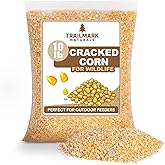 TRAILMARK Naturals - Cracked Corn 10 lb &ndash; Premium Bird Seed &amp; Wildlife Feed for Ducks, Deer, Squirrels, Chickens, and Turkeys &ndash; Cracked Corn for Wild Birds &ndash; Grown in USA