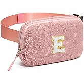 cotmcor Birthday Gifts for 4 5 6 7 8 9 10 11 12 13 Year Old Girls Initial Fanny Pack Crossbody Bag Belt Bag Purse, Gifts for Teen Girls Kids Pink E