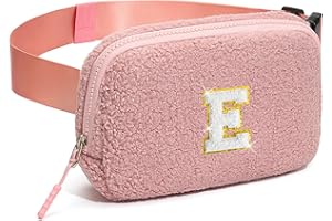 cotmcor Birthday Gifts for 4 5 6 7 8 9 10 11 12 13 Year Old Girls Initial Fanny Pack Crossbody Bag Belt Bag Purse, Gifts for Teen Girls Kids Pink,E