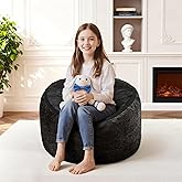 Homguava 2FT Bean Bag Chair Giant Bean Bag Chairs for Adults with Memory Foam Filled,Beanbag Chair with Soft Faux Fur Cover,Comfy Bean Bag Sofa Lounger for Living Room,Game Room,Bedroom