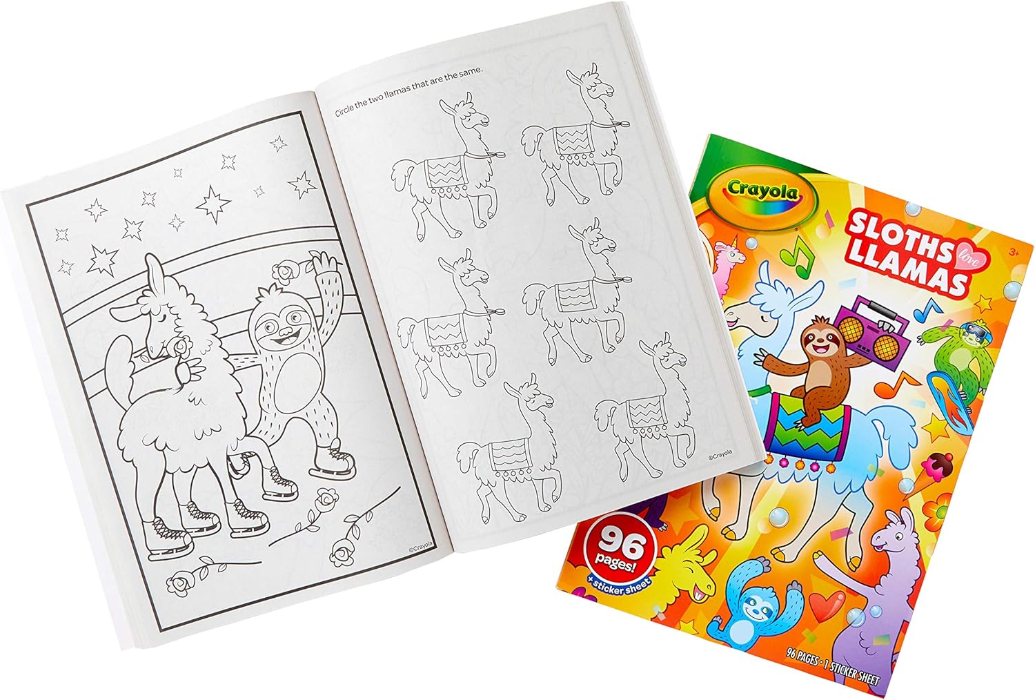 Crayola Coloring Book Sloths Llamas 04 0496 Toys Games Amazon Canada