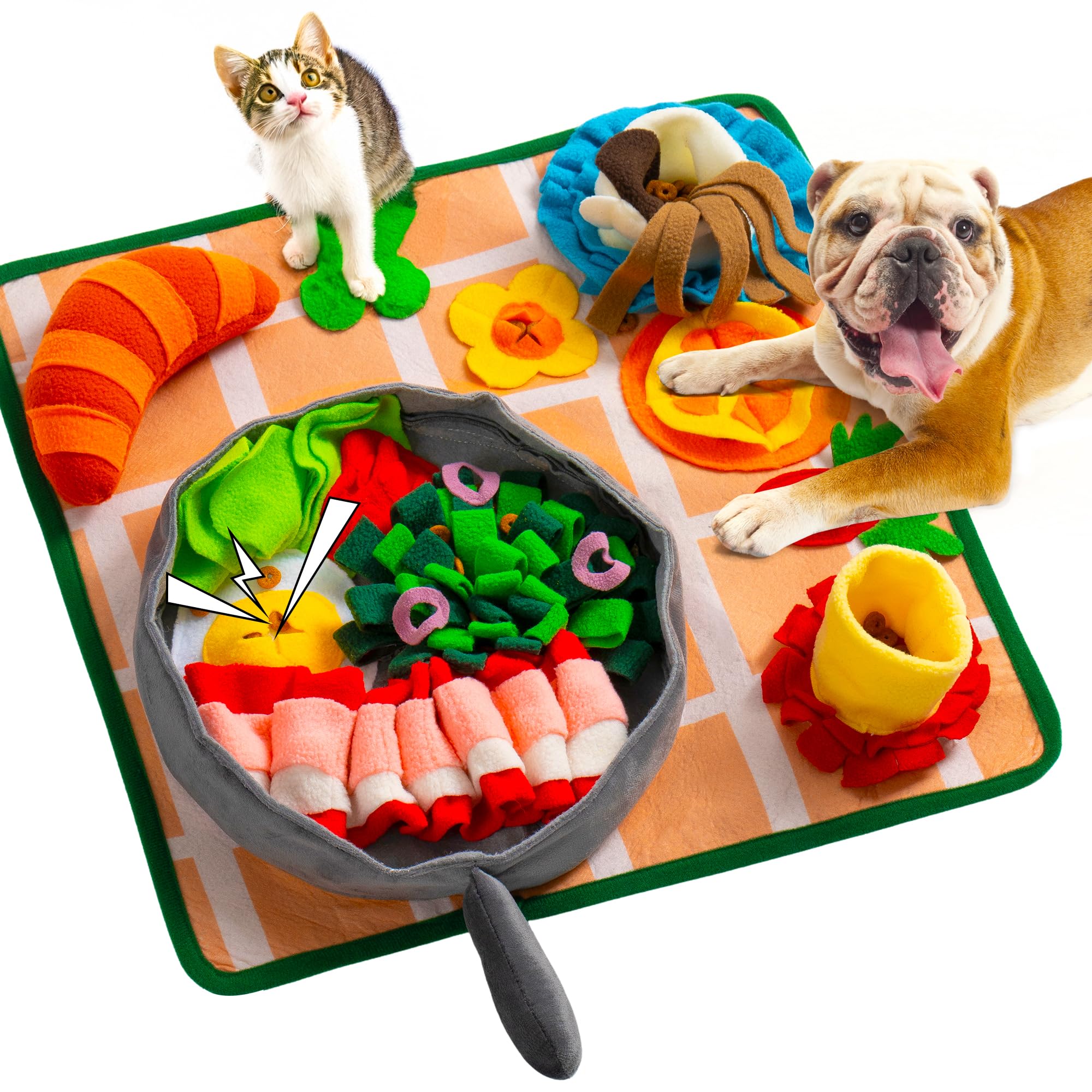 Photo 1 of Snuffle Mat for Dogs Removable Themed Dog Snuffle Mat for Boredom & Training Slow Feeding - Interactive Puppy Snuffle Mat Encourage to Explore Foraging Skills (Small)