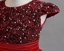 Nileafes Flower Girl Pageant Sequins Dress Princess