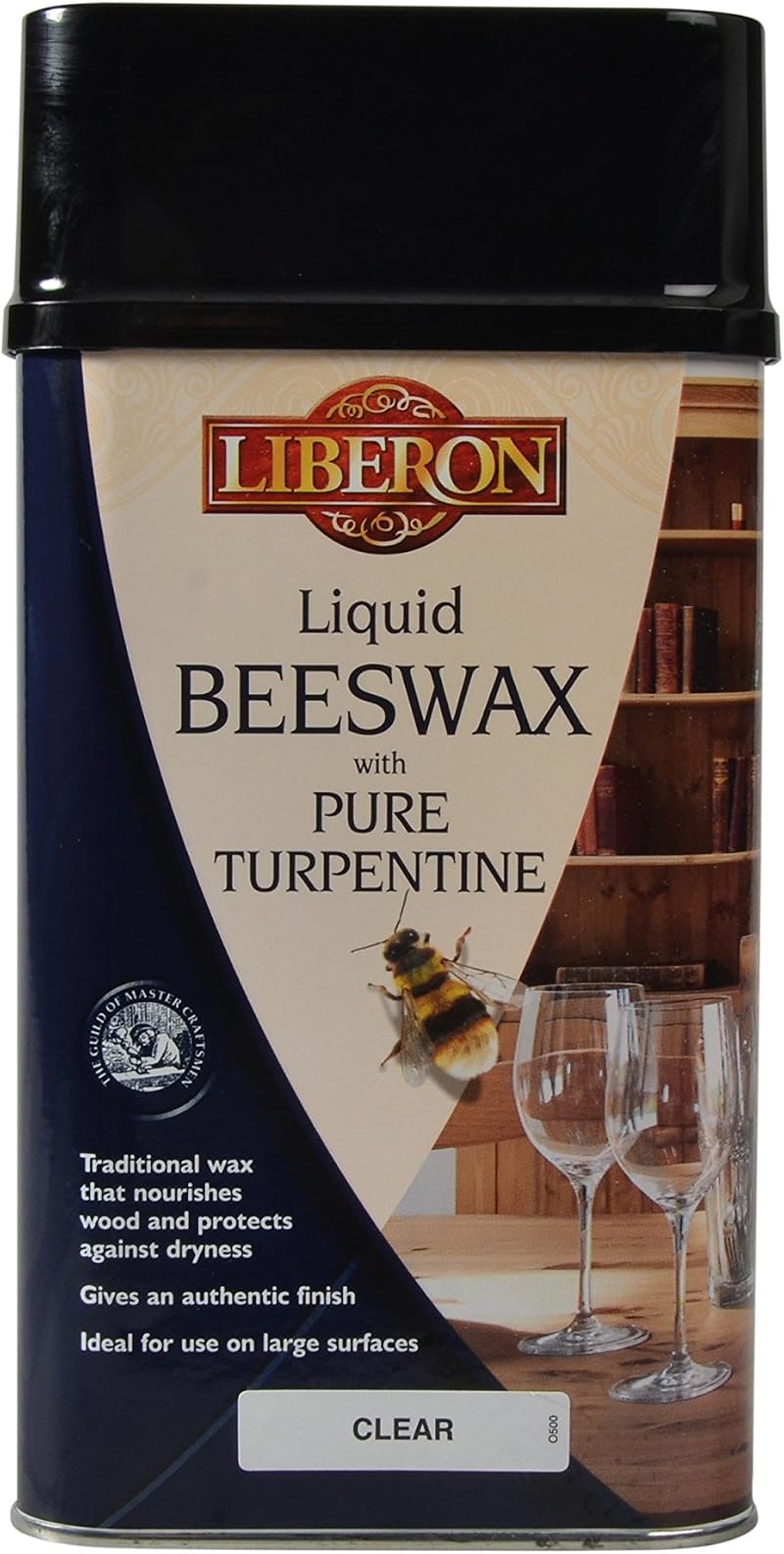 Libéron Beeswax Liquid 1L Clear Wood Polish Furniture Care