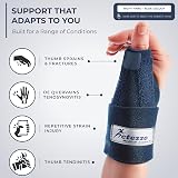 Actesso Neoprene Thumb Splint Brace Right Hand Blue One Size view 3