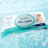 Pampers 99% Water Baby Wipes Plastic Free 3 Packs of 60 Light Lotion view 3
