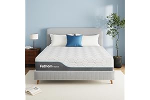FATHOM Medium Queen Mattress 10 Inch Memory Foam Mattress Queen Size Bed in a Box for Back Pain Relief and Cool Sleep with Gel Foam and Removeable Fiberglass Free Cover, CertiPUR-US Certified
