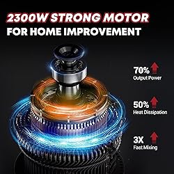 SILVEL Cement Mixer, 2300W Handheld Electric