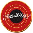 Official Looney Tunes 'That's All Folks!' Round Embroidered Iron-On Patch – 3 Inches, Loungefly