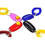 Downtown Pet Supply Big Button Dog Cat Training Clicker, Clickers with wrist bands