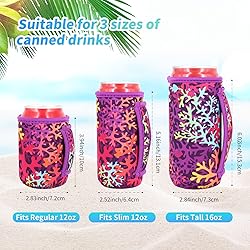 AJLTPA 3 Pack Reusable Neoprene Insulated Can