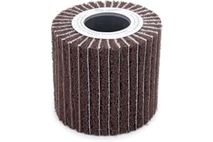 CS UNITEC C.S. Unitec | PTX Interleaf Combi Wheel | 180 Grit Metal & Wood Buffer Polisher Machine Attachment for Grinder Tool | 4" Diameter x 4-1/8" Wide (47313)