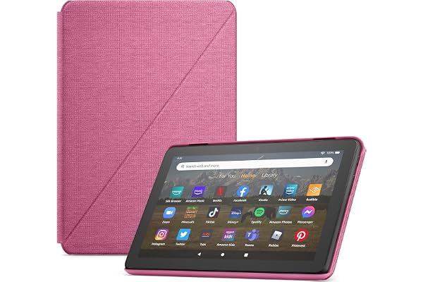 Amazon Fire HD 8 Tablet (32GB Hibiscus) + Standing Cover (Hibiscus)