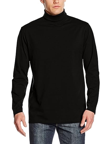 Henbury Herren Roll Neck Long Sleeved Top Pullover