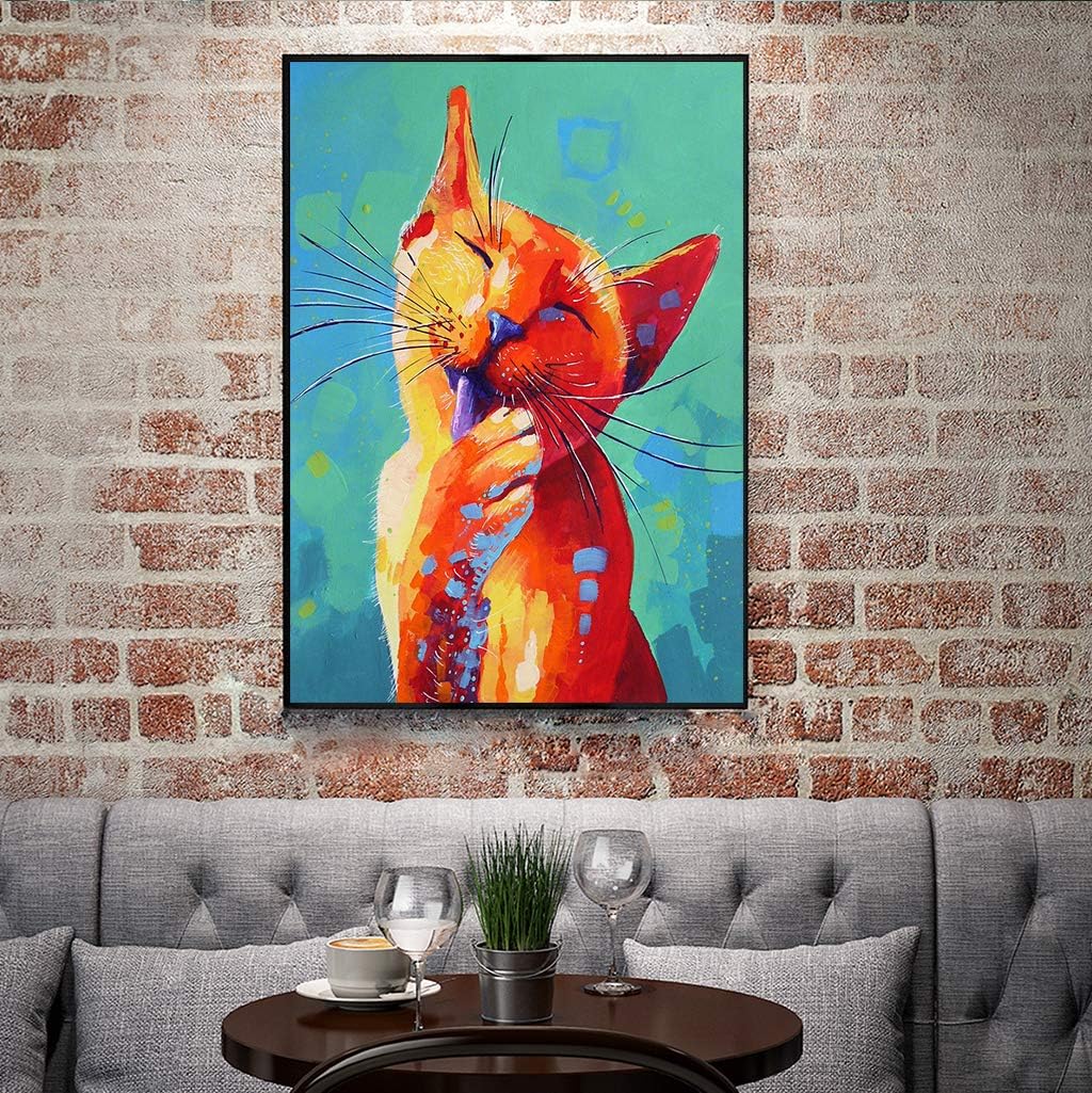 Diamant Malerei Kits Erwachsene Diamond Painting Lachelnde Katze Strass Stickerei Kreuzstich Kits Kunst Handwerk Leinwand Wand Homedekoration Aufkleber 30 X 40 Cm 5d Diamant Gemalde Zubehor Stickerei Sets Savacaf Com