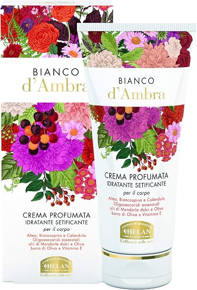 Helan Bianco d'Ambra Scented Body Cream Moisturiser Non-Greasy Vitamin E 200ml