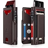 Wallet for Men Wallet with Slim Pop Up Card Holder 9-13 Cards, Bifold Minimalist Smart Wallet RFID Blocking Credit Card Holder with ID Window & Stretchable Cash Slot